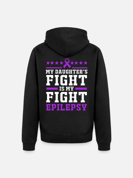 epilepsy - Unisex Premium Organic Zip Hoodie - black