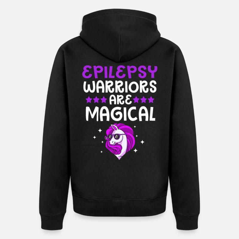 Epilepsie - Unisex Premium Bio Zip Hoodie - Schwarz