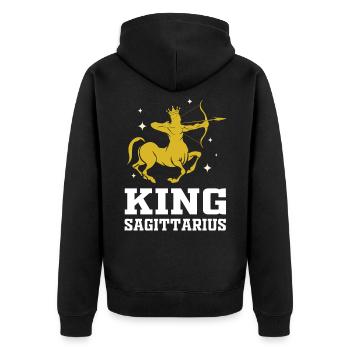 Tireurs Signes du zodiaque - Veste à capuche bio Premium Unisexe - noir - Dos - Nico (187cm)