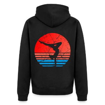 Gymnaste gymnaste gymnastique gymnastique - Veste à capuche bio Premium Unisexe - noir - Dos - Nico (187cm)