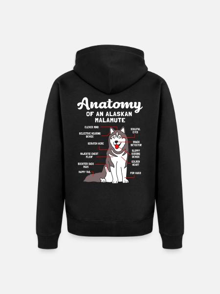 Malamute - Unisex Premium Organic Zip Hoodie - black
