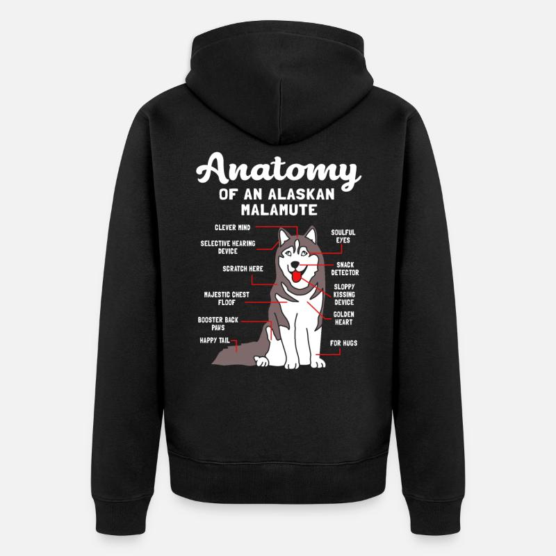 Malamute - Unisex Premium Bio Zip Hoodie - Schwarz