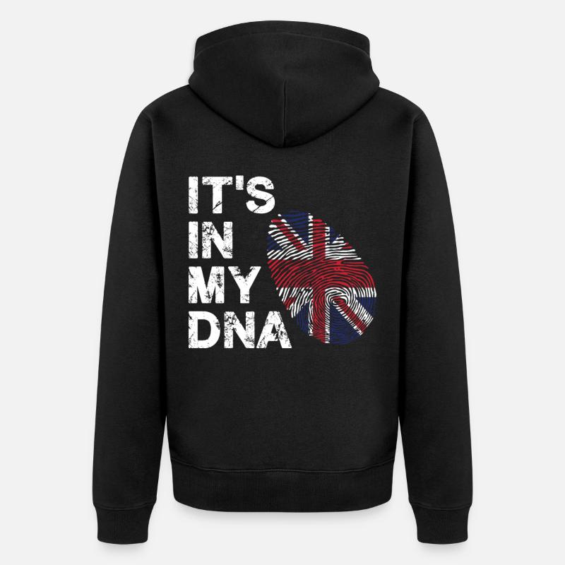 Londres Britannique DNA Royaume-Uni - Veste à capuche bio Premium Unisexe - noir