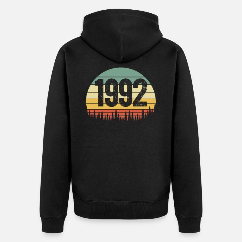 1992 - Veste à capuche bio Premium Unisexe - noir