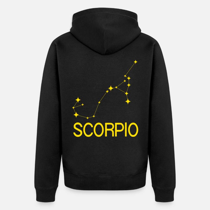 Sternzeichen Skorpion - Unisex Premium Bio Zip Hoodie - Schwarz