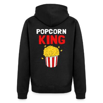 Popcorn Roi - Veste à capuche bio Premium Unisexe - noir - Dos - Nico (187cm)