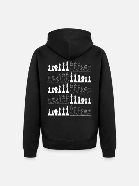 chess - Unisex Premium Organic Zip Hoodie - black