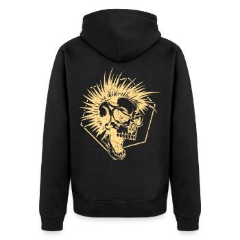 Punk Punks - Unisex Premium Bio Zip Hoodie - Schwarz - Hinten - Nico (187cm)