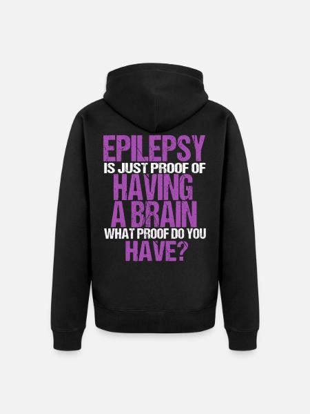 epilepsy - Unisex Premium Organic Zip Hoodie - black