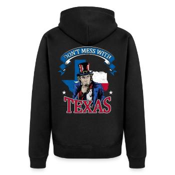 Dont Mess With Texas - Veste à capuche bio Premium Unisexe - noir - Dos - Nico (187cm)