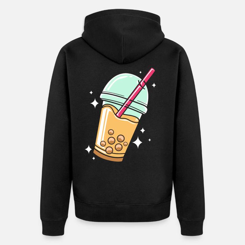 Bubble Tee Boba Tea - Unisex Premium Bio Zip Hoodie - Schwarz