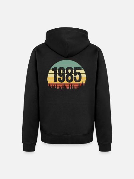Année de construction 1985 - Veste à capuche bio Premium Unisexe - noir