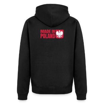MADE IN POLAND Patrie polonaise, pour la fierté de la Pologne - Veste à capuche bio Premium Unisexe - noir - Dos - Nico (187cm)