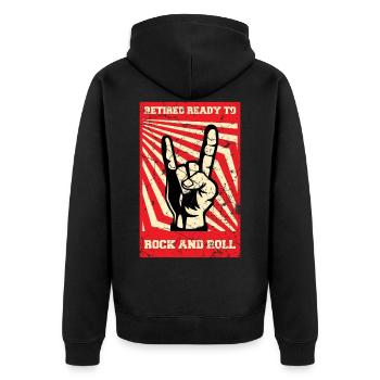 Renter Rock and Roll - Veste à capuche bio Premium Unisexe - noir - Dos - Nico (187cm)