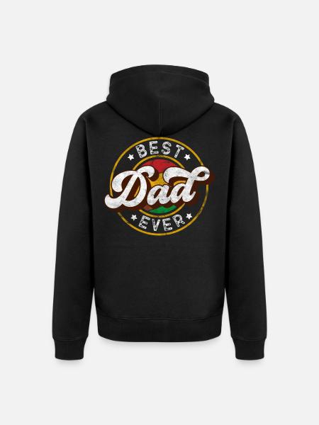Best Dad Ever - Premium økologisk unisex-hættejakke - sort
