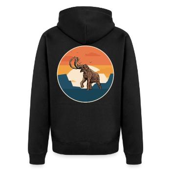 Mammut I Glacé i Cadeau d’éléphant i - Veste à capuche bio Premium Unisexe - noir - Dos - Nico (187cm)