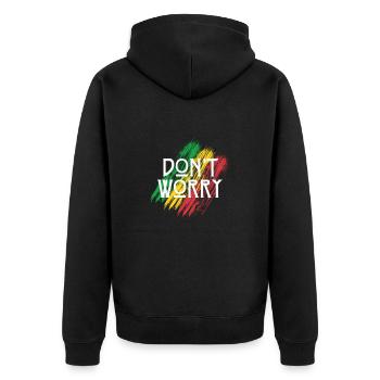 Jamaïque Don’t Worry Rasta Life - Veste à capuche bio Premium Unisexe - noir - Dos - Nico (187cm)