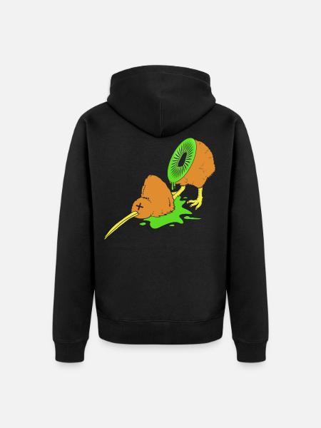 kiwi-oiseau kiwi - Veste à capuche bio Premium Unisexe - noir