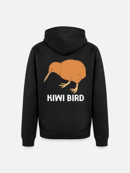 kiwi-oiseau kiwi - Veste à capuche bio Premium Unisexe - noir