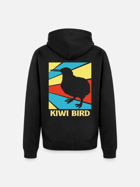 kiwi-oiseau kiwi - Veste à capuche bio Premium Unisexe - noir