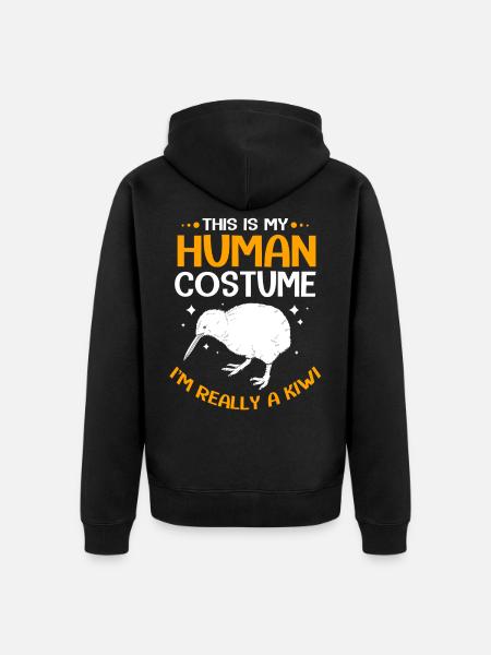 kiwi-bird kiwi bird - Unisex Premium Organic Zip Hoodie - black