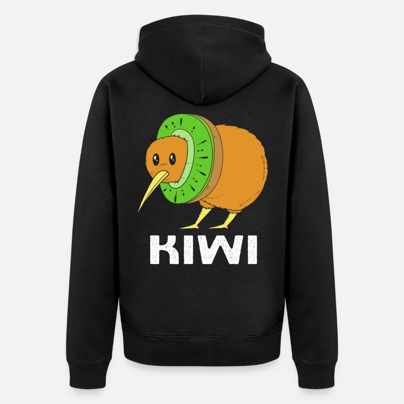 kiwi-oiseau kiwi - Veste à capuche bio Premium Unisexe - noir