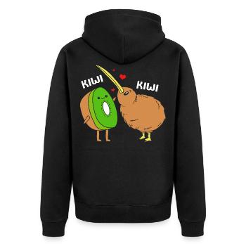 kiwi-oiseau kiwi - Veste à capuche bio Premium Unisexe - noir - Dos - Nico (187cm)
