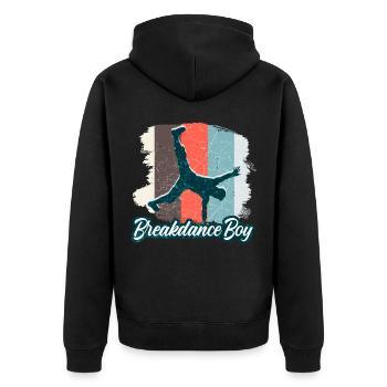 Breakdance Young Dancers Breakdancing - Unisex Premium Organic Zip Hoodie - black - Back - Nico (187cm)