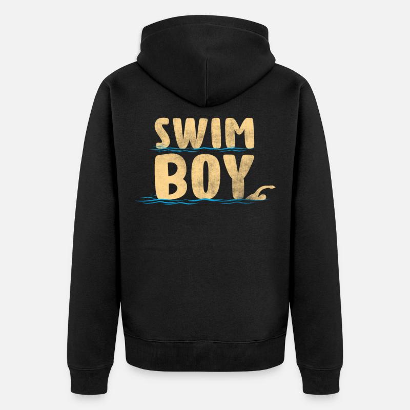 Natation Natation garçons - Veste à capuche bio Premium Unisexe - noir