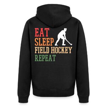 Hockey hockey de hockey coach - Veste à capuche bio Premium Unisexe - noir - Dos - Nico (187cm)