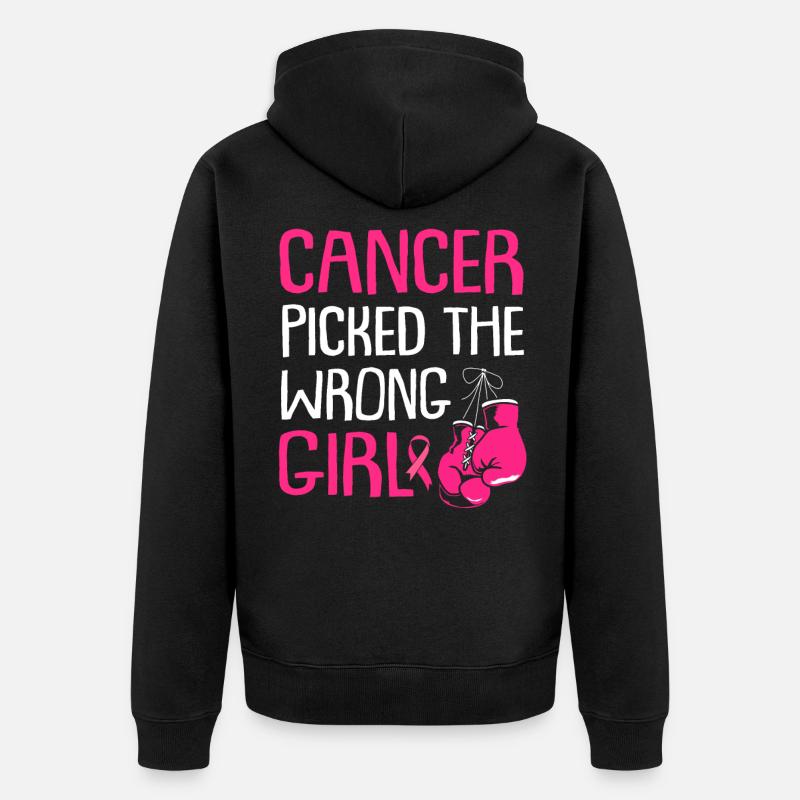 Cancer du sein - Veste à capuche bio Premium Unisexe - noir