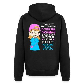 K-Pop Korea Pop Music Kdrama Kpop Korea Korean - Unisex Premium Organic Zip Hoodie - black - Back - Nico (187cm)