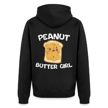 Petit déjeuner amants beurre de cacahuète - Veste à capuche bio Premium Unisexe - noir - Dos - Nico (187cm)