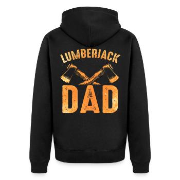 Lumberjack Bois de bois buchesteurs père - Veste à capuche bio Premium Unisexe - noir - Dos - Nico (187cm)