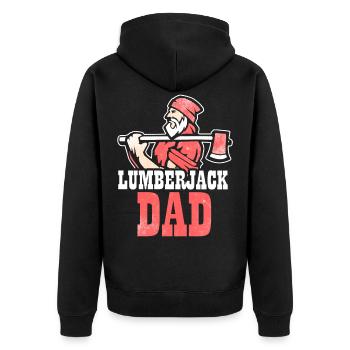 Lumberjack Bois de bois buchesteurs père - Veste à capuche bio Premium Unisexe - noir - Dos - Nico (187cm)