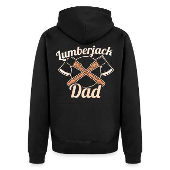 Lumberjack Bois de bois buchesteurs père - Veste à capuche bio Premium Unisexe - noir - Dos - Nico (187cm)