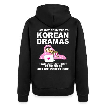 K-Pop Korea-Popmusik Kdrama Kpop Korea Koreanisch - Unisex Premium Organic Zip Hoodie - black - Back - Nico (187cm)
