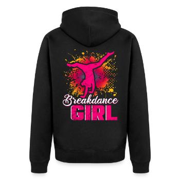 Tanz Tanzen Breakdance Mädchen - Unisex Premium Bio Zip Hoodie - Schwarz - Hinten - Nico (187cm)