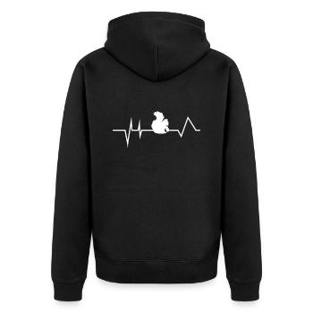 Écureuils Rongeurs Nageoires Cadeau - Veste à capuche bio Premium Unisexe - noir - Dos - Nico (187cm)