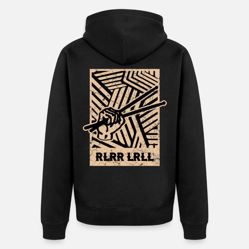 Batteur Drum Sticks - Veste à capuche bio Premium Unisexe - noir