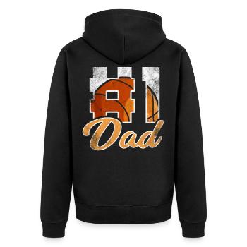 Basketteur papa rétro rétro papa - Veste à capuche bio Premium Unisexe - noir - Dos - Nico (187cm)