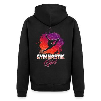 Gymnaste gymnaste gymnastique gymnastique - Veste à capuche bio Premium Unisexe - noir - Dos - Nico (187cm)
