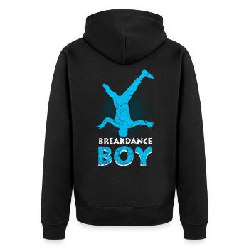 Breakdance Young Dancers Breakdancing - Unisex Premium Organic Zip Hoodie - black - Back - Nico (187cm)