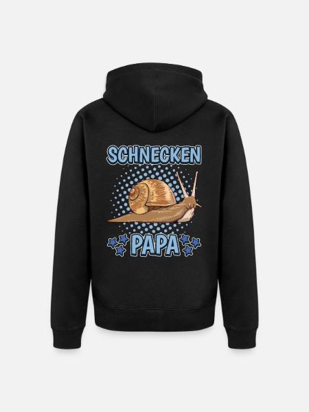 Schnecken Papa - Unisex Premium Bio Zip Hoodie - Schwarz