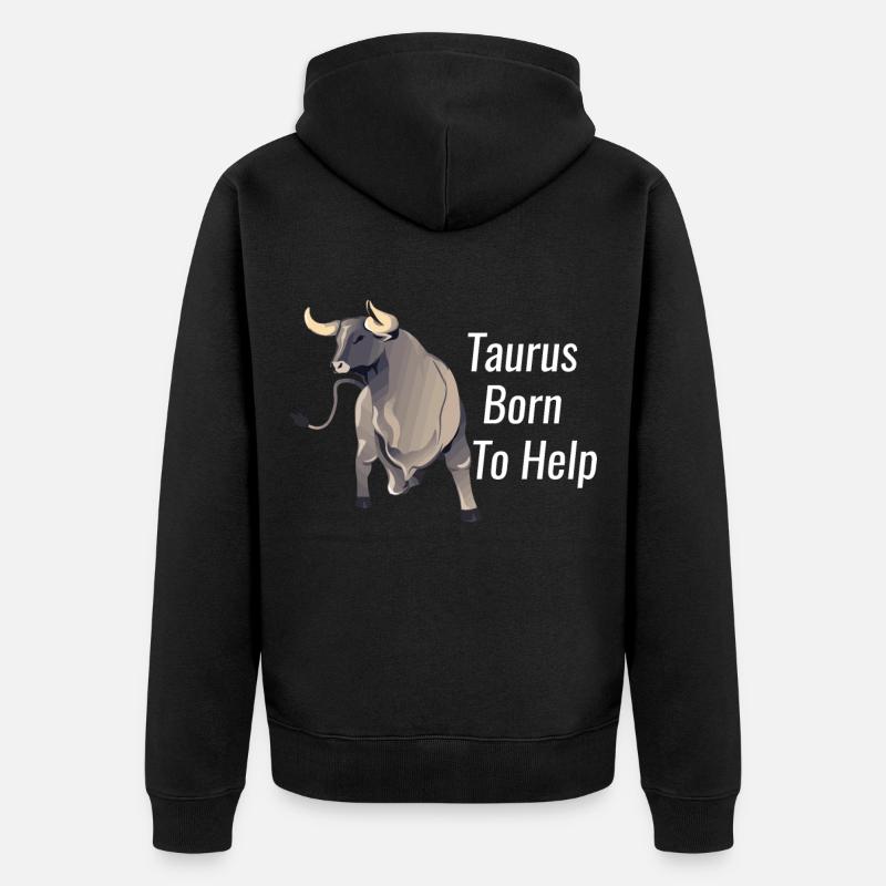 Taureau - Veste à capuche bio Premium Unisexe - noir