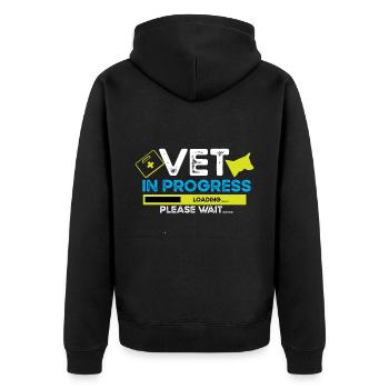 Veterinarian Veterinarian Animals Veterinarian Health - Unisex Premium Organic Zip Hoodie - black - Back - Nico (187cm)