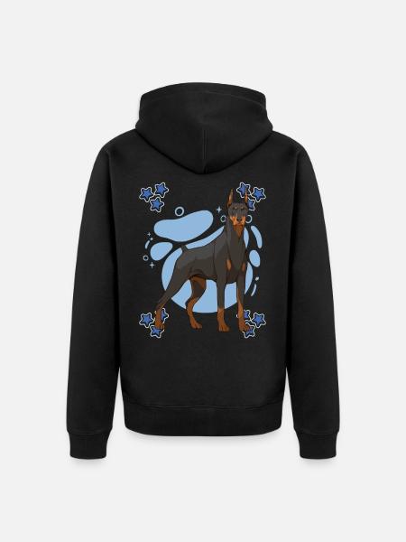 Dobermann Doberman Blue Design - Veste à capuche bio Premium Unisexe - noir