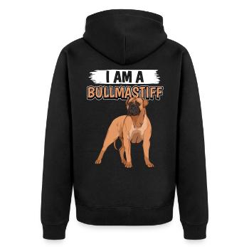 Bullmastiff I Am A Bullmastiff - Veste à capuche bio Premium Unisexe - noir - Dos - Nico (187cm)