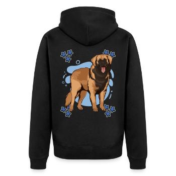 Leonberger Blue Design - Veste à capuche bio Premium Unisexe - noir - Dos - Nico (187cm)