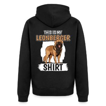 Leonberger This Is My Leonberger Shirt - Unisex Premium Organic Zip Hoodie - black - Back - Nico (187cm)